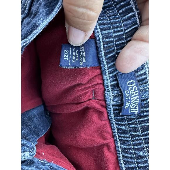 OshKosh Toddler Boys Fleece-Lined Jeans 2/2T Denim Reinforced Knees - Picture 7 of 10